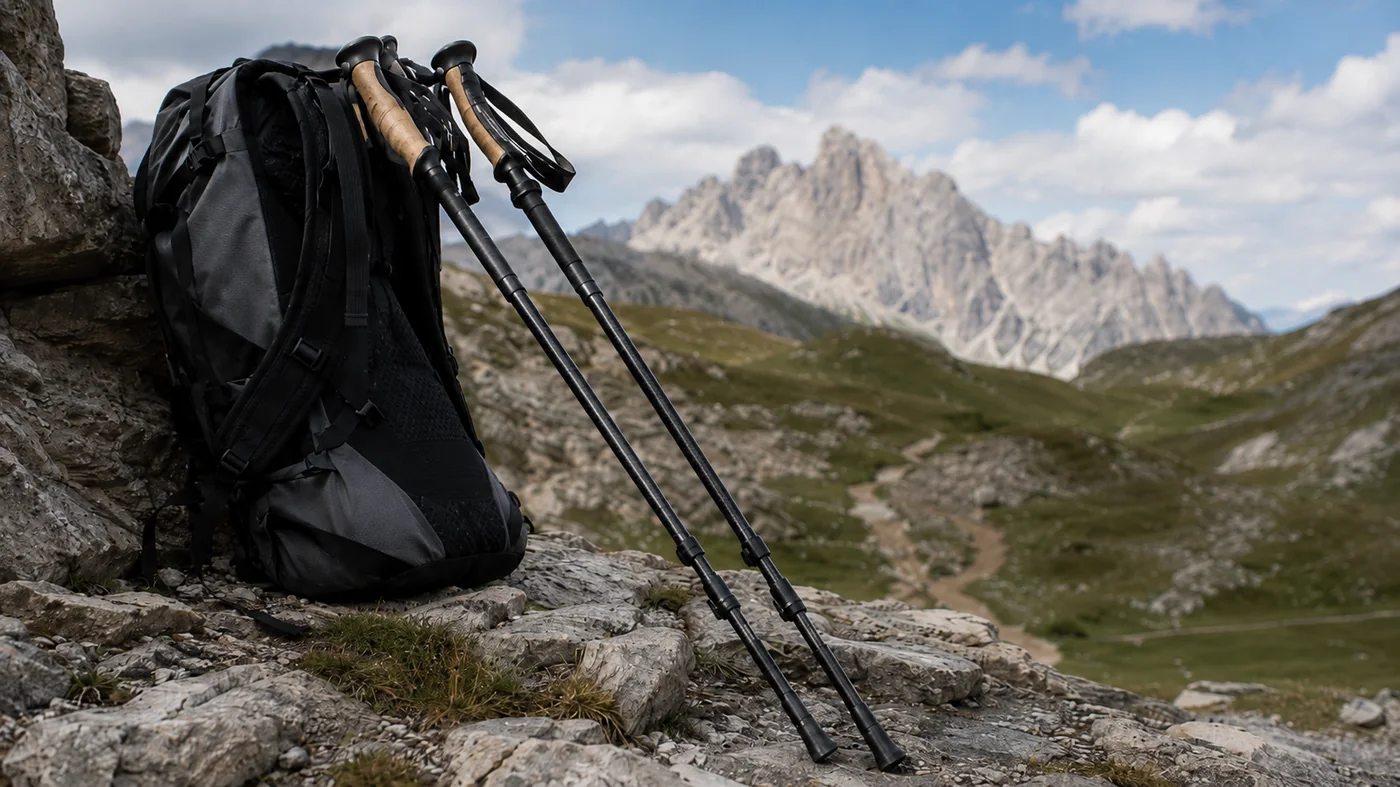 Glymnis bastones de trekking de fibra de carbono